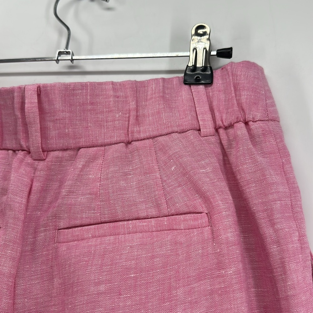 Talbots 100% Linen Pink Midi Skirt with Slit - Picture 14 of 16
